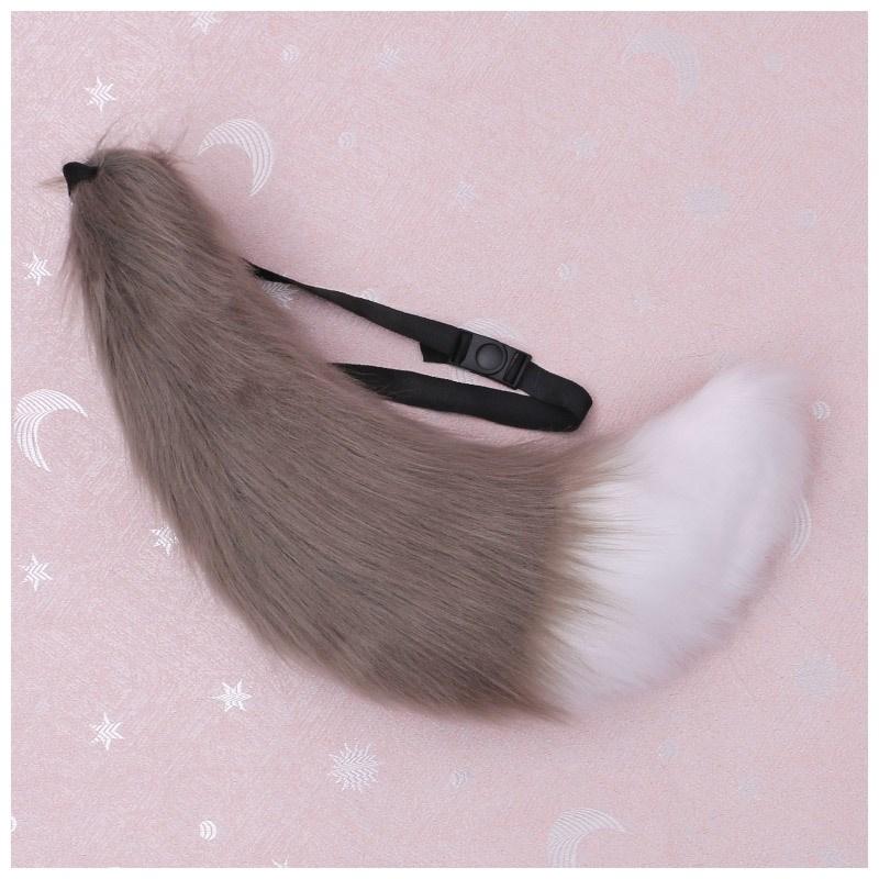 Animal Fox Furry Ear Headband Tail Furry Cosplay Lolita Cute Cat Ears Hairpin Tail Props