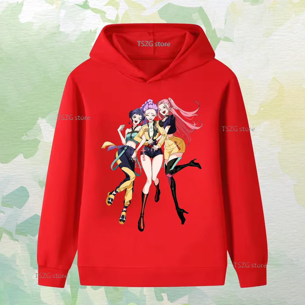 Kinder Langarmkleidung Gewalt Aufgedruckt Mädchengruppenmode Junge Mädchen Herbst Lässig Bequem Fleece Kapuzensweatshirt