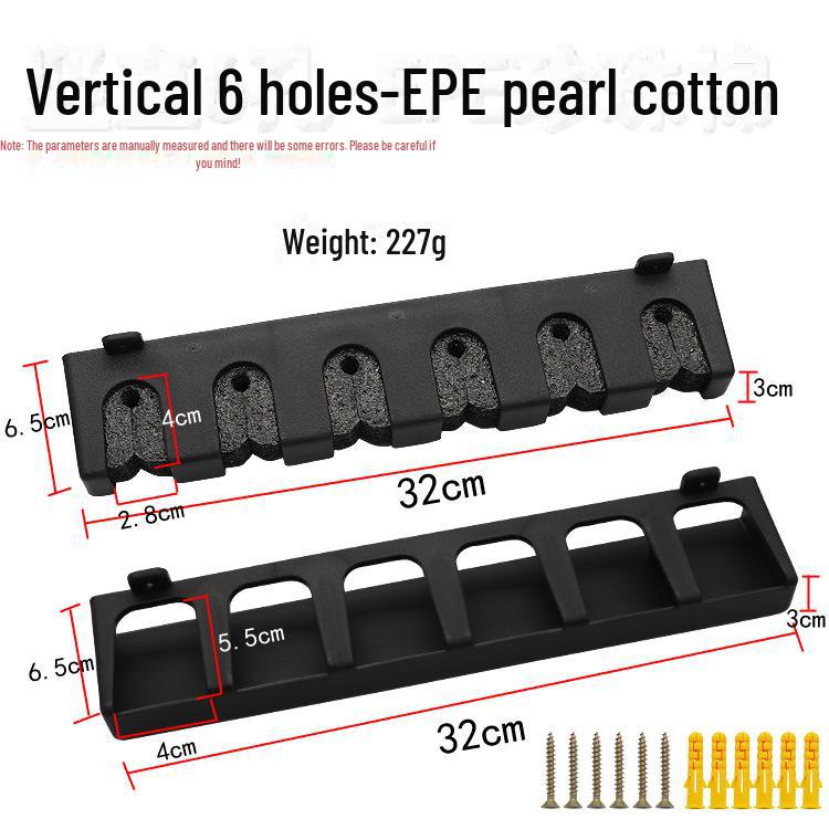 Wall-Mounted Fishing Rod Display Rack for Luya Rods and Nets