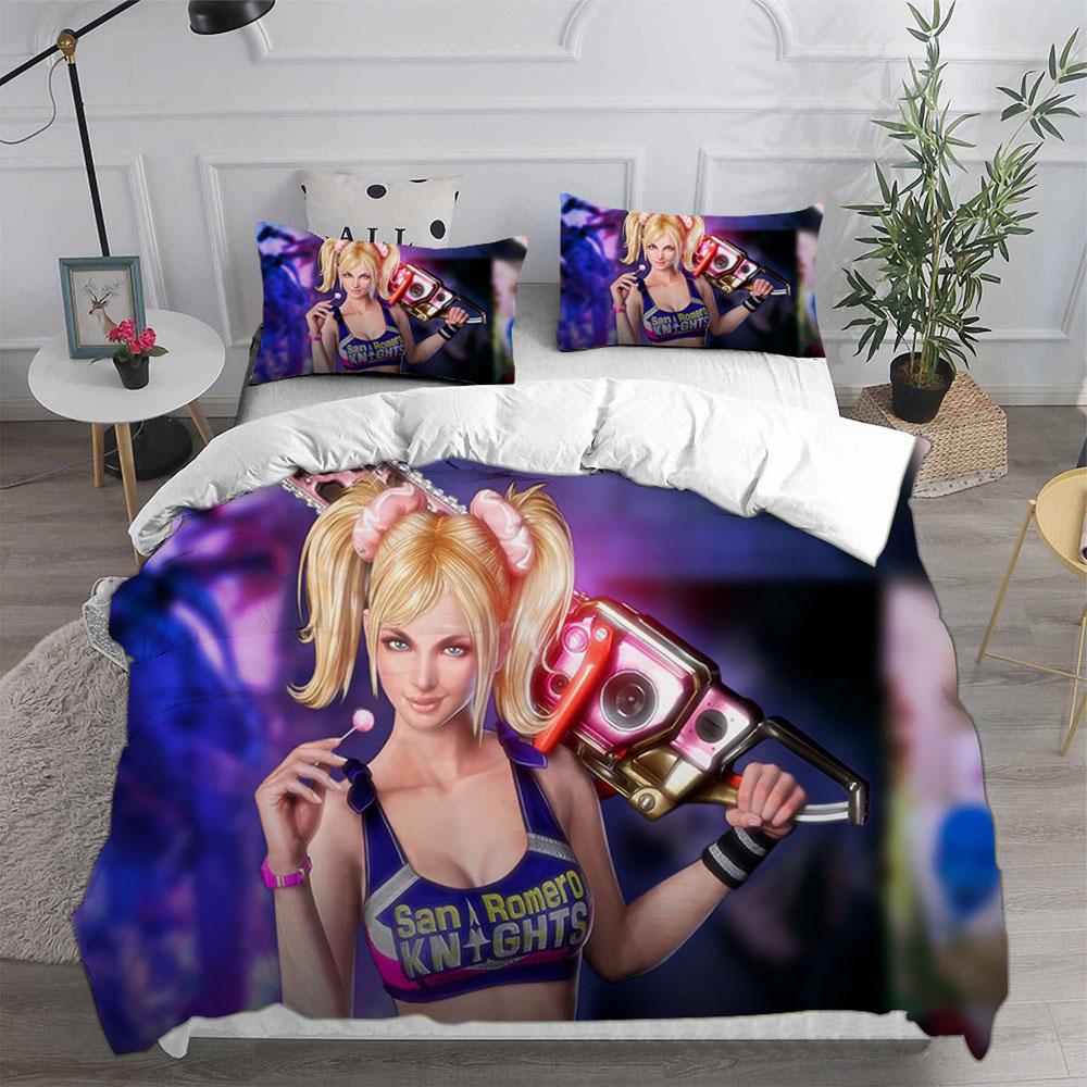 Lollipop Chainsaw Bedding Sets Bed Cover Comforter Duvet Cover Pillow Case 2-3 Pieces Sets Kids Adult Bedroom Decoration