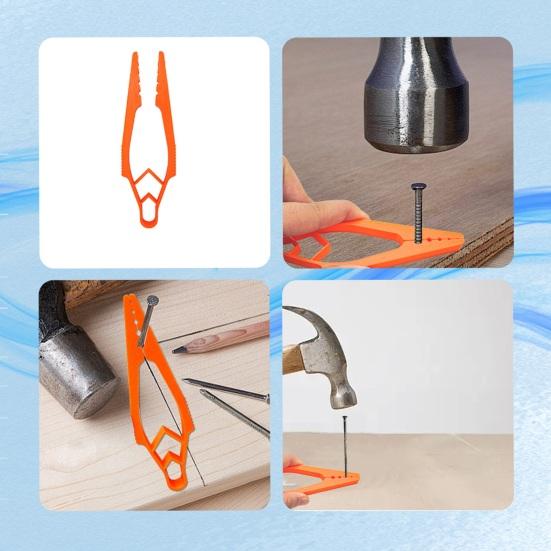 2Pcs Hammering Nail Holder Keep Finger Safe Hammer Nail Screw Holder Plier Finger Protector Carpenter Repair Woodworking Protect Hand Tools