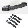 8x Carbon Fiber Exterior Car Door Handle Cover Trim for Subaru WRX STi 2015-21~