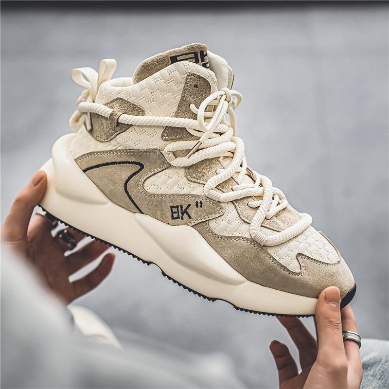 

Новые зимние высокие модные туфли, для молодых студентов, бархатные туфли для пап, нескользящая и теплая повседневная спортивная обувь, мужская баскетбольная обувь 39