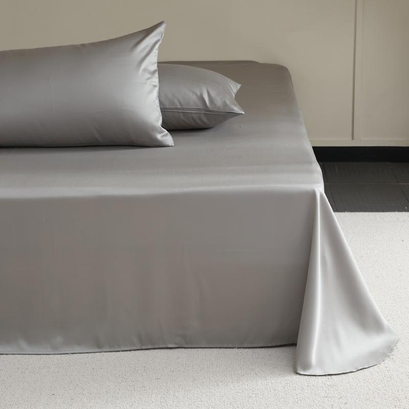 100% Mulberry Silk 4/6pcs Bed Sheet Set, Solid Color Bedding Set, Luxury Silky Fitted Sheet Flat Sheet Pillowcase, Washable Soft