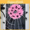 Pink Spider Halloween Wreath Door Hanging Ornament For Party Decor Venue Setup