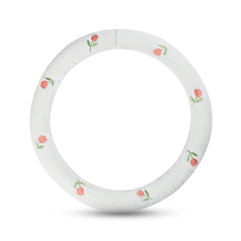 Car Steering Wheel Cover Winter Plush Comfortable Handlebar Cover Protective Cover Cute Decoration Winter Warm and Anti-slip