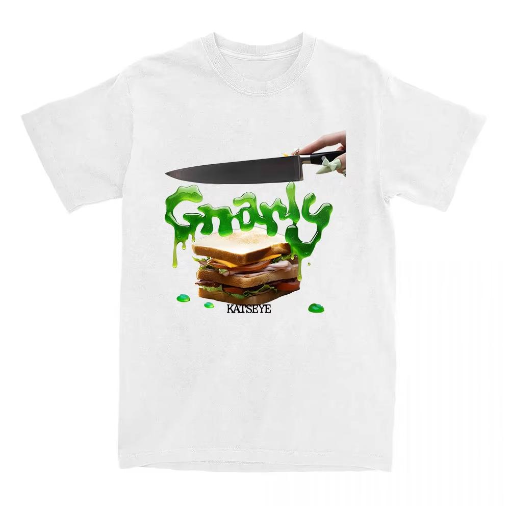 Katseye Gnarly Tee Camiseta Short Sleeve Cotton Summer Tshirt for Female Casual Korean Girls Band Tshirts Fashion Women Shirts