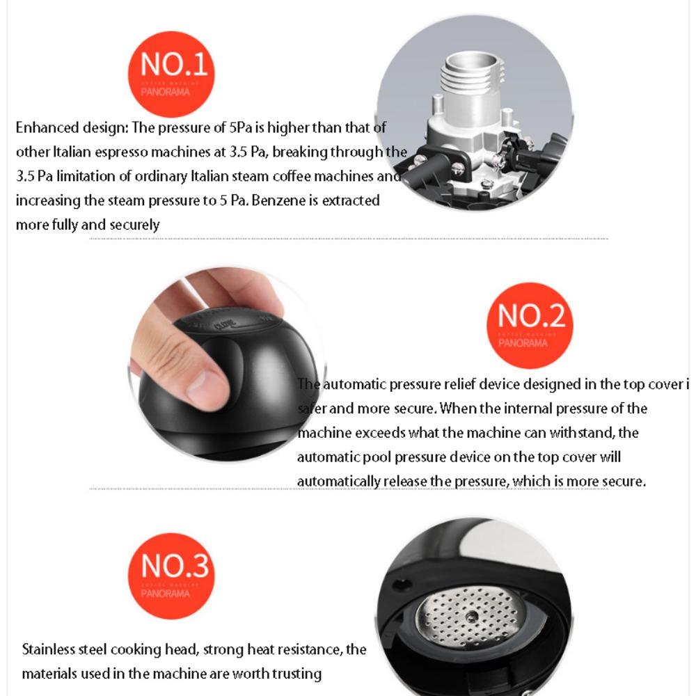 Aparat de cafea de uz casnic Aparat de espresso Abur Spuma de lapte Mic Mini Semi-automat