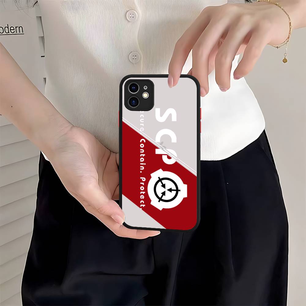 Cooles S-scp Logo Für IPhone 16 15 14 Plus 13 12 11 Pro Max X XS MAX Durchsichtige Matte Stoßfeste Hülle