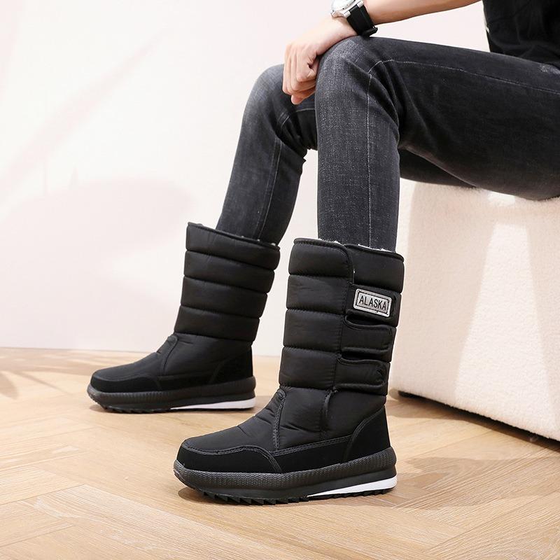 Winter neue Fleece warme Schneestiefel für Männer und Frauen, große Baumwollschuhe, Schnee-Baumwolle dicke Sohlen, rutschfest und bequem