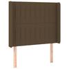 VidaXL Tête de lit avec oreilles Marron foncé 103x16x118-128 cm Tissu3119811