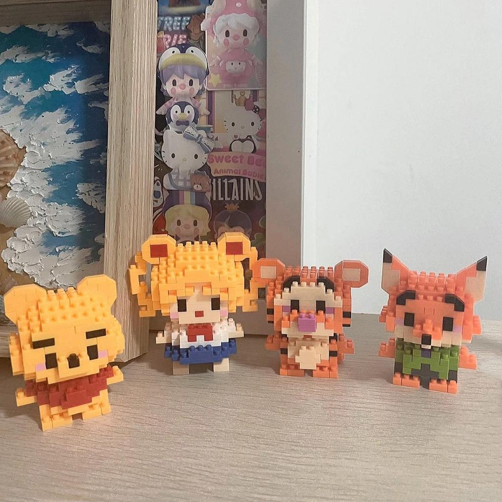 Stitch Building Blocks Anime Kawaii Cartoon mini Action Children's Figures Blocks Bricks Assemble DIY Toys Gift for Kids