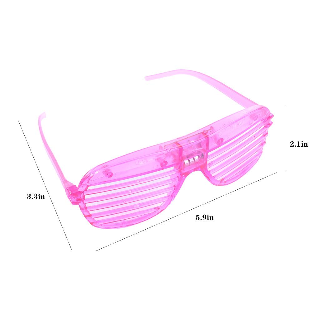 Dark Party Sunglasses Neon Light Up Glasses LED Glasses Shutter Shades Glasses Glow Sticks Glasses