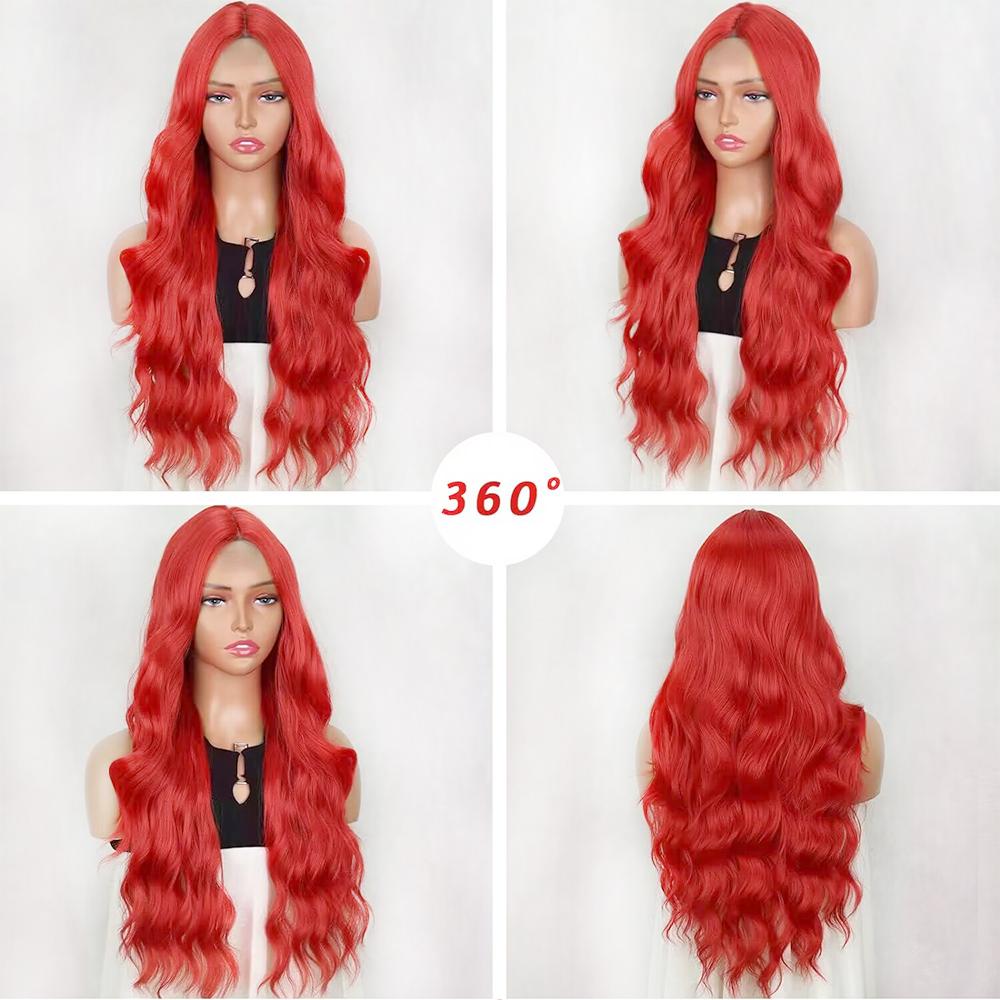 

Синтетические длинные парики XINRAN с натуральной волной и челкой, термостойкое волокно для женщин, повседневный косплей 65cm