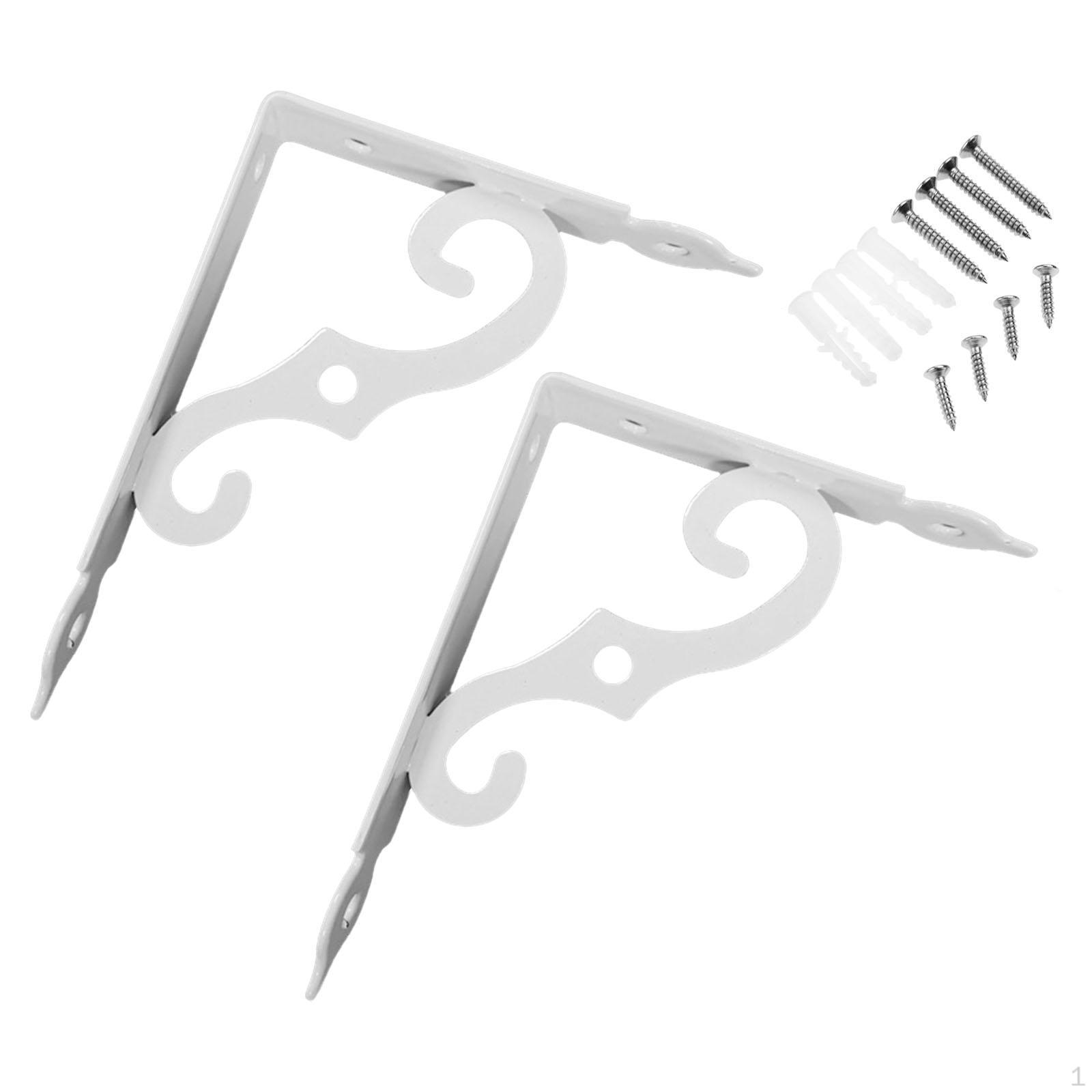 

2 железных винтажных уголка с винтами, треугольная полка, изысканные кронштейны для открытых стеллажей своими руками White 140x110mm