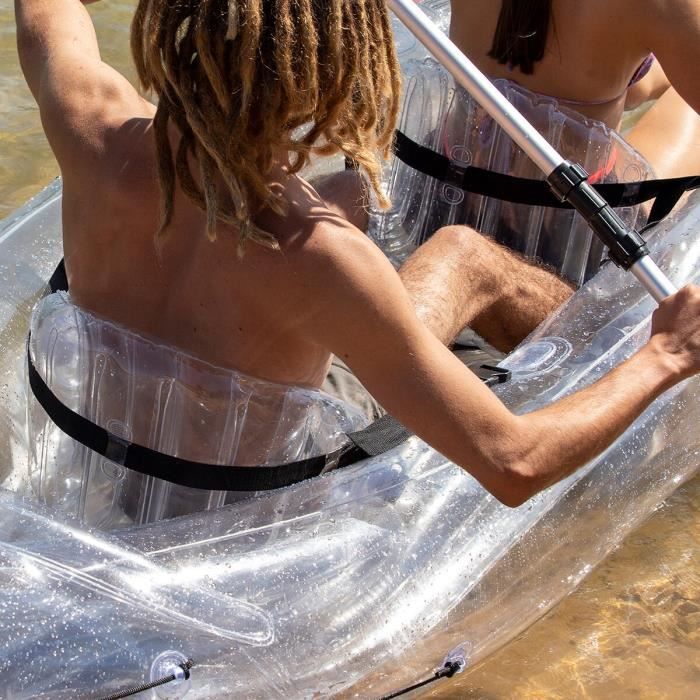 Aufblasbares Transparentes Kajak mit Zubehör Paros InnovaGoods 312 cm 2 Sitze