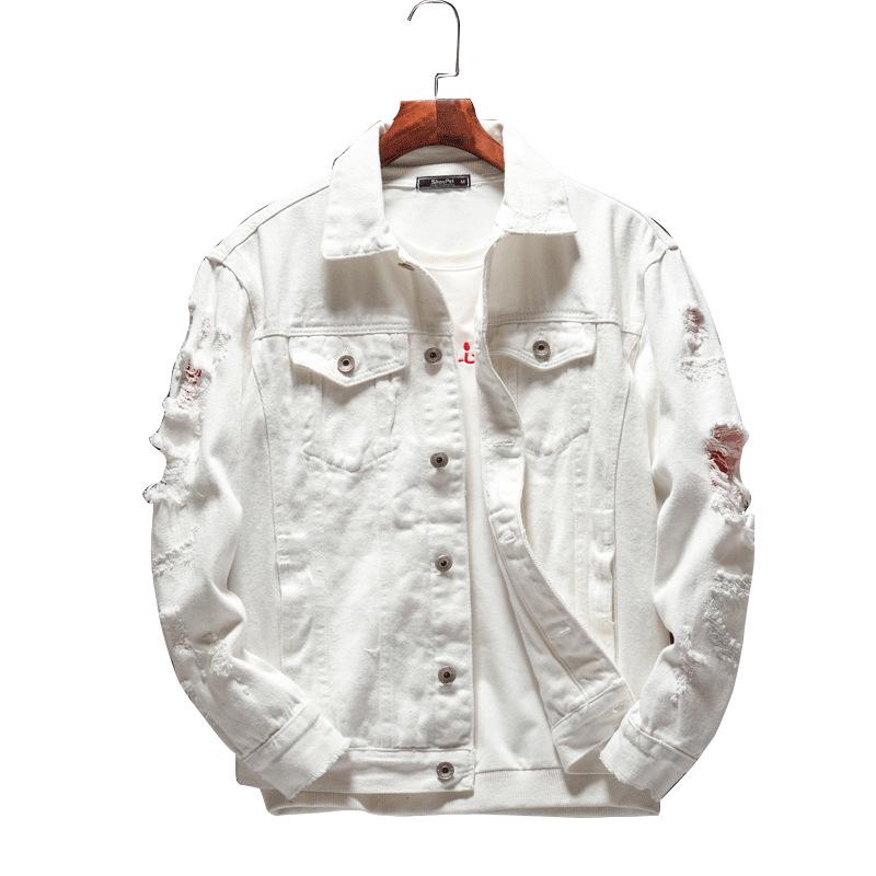 white ripped jacket
