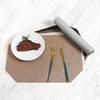 Leather placemat Polygonal dining table mat Anti-scalding and heat insulation mat Waterproof and oil-proof Western food mat Premium sense coaster