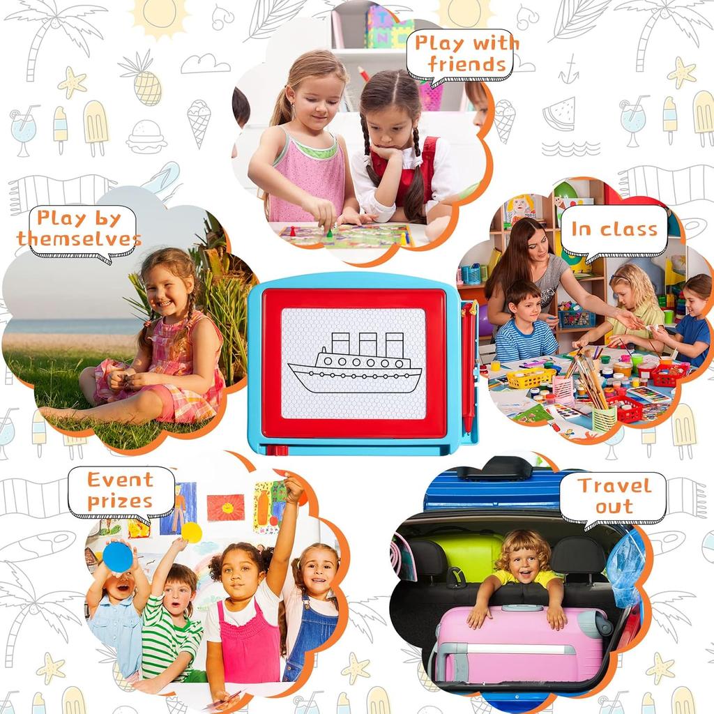 24 Pack Mini Magnetic Drawing Board for Kids, Small Erasable Sketch, Writing Pad Bulk Painting Toy Birthday Party Favor Christmas Gift Goodie Bags