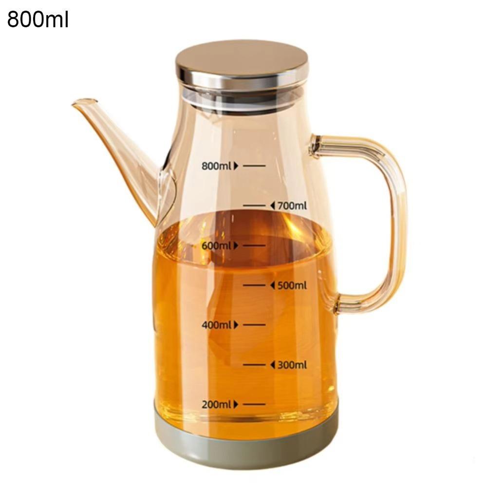 Large Capacity Glass Oil Pot Leak-Proof Seasoning Bottle New Oil Dispenser Bottle Household