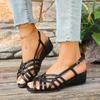 Mode Sommer Plateau Keilabsatz Damen Sandalen Mode Offene Zehen Schmalband Schuhe Damen Outdoor Kleid Sandalen