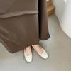 Pantofi cu bowtie, balerini cu vârf pătrat, balerini leneși, pantofi casual confortabili pentru femei, 2025