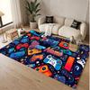 Game Controller Theme Soft Crystal Velvet Rug Custom Name & Text Print Non Slip Floor Rug for Bedroom Living Room