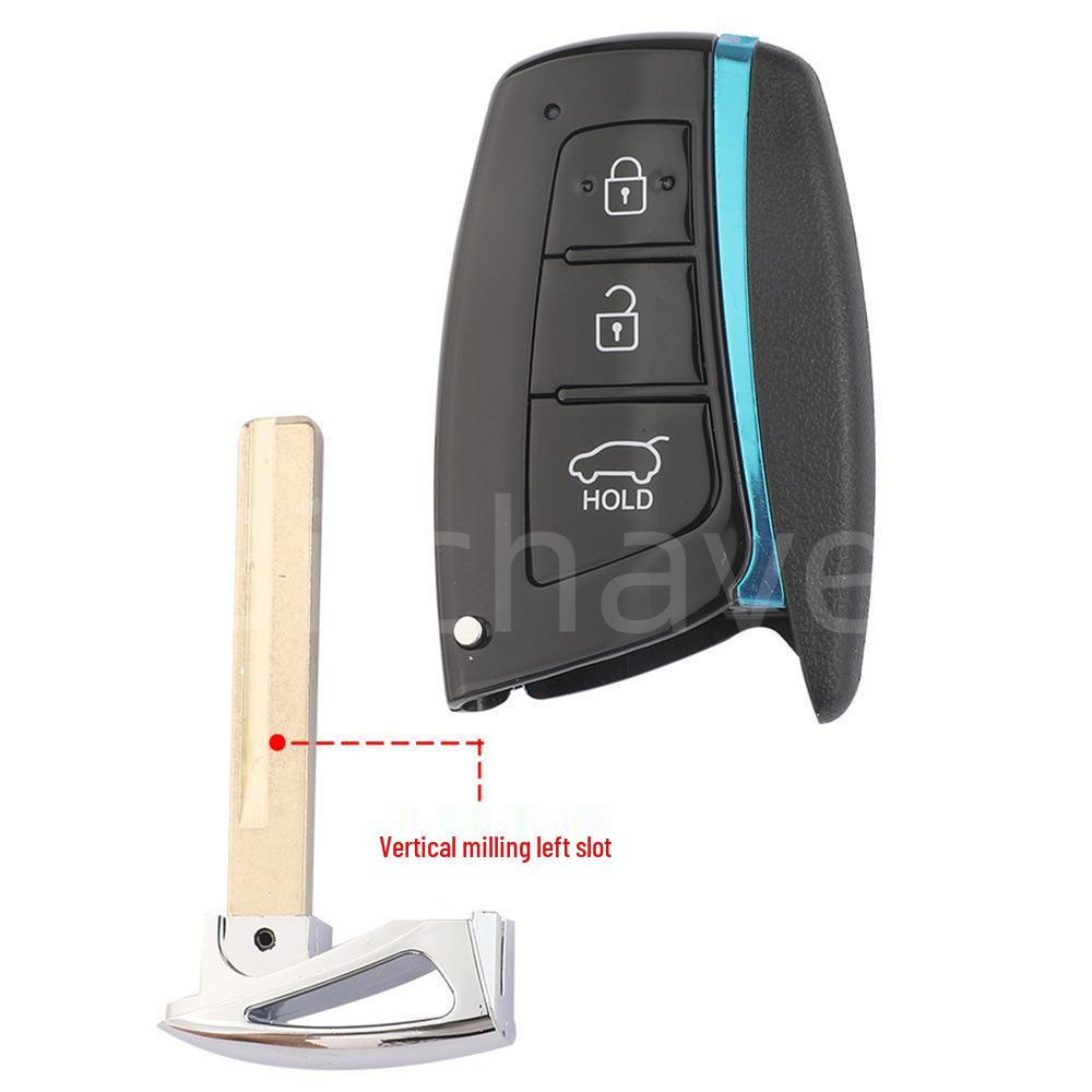 

Hyundai Santa Fe IX45 3-Button Smart Remote Key Shell with Vertical Milling Slot for SUV
