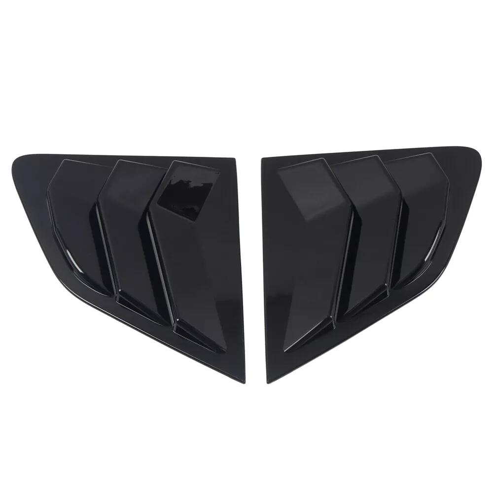 

For Nissan Rogue Sport 2017- Qashqai J11 2014- Car Rear Window Louver Shutter Cover Side Vent Scoop Blinds Trim ABS Gloss Black