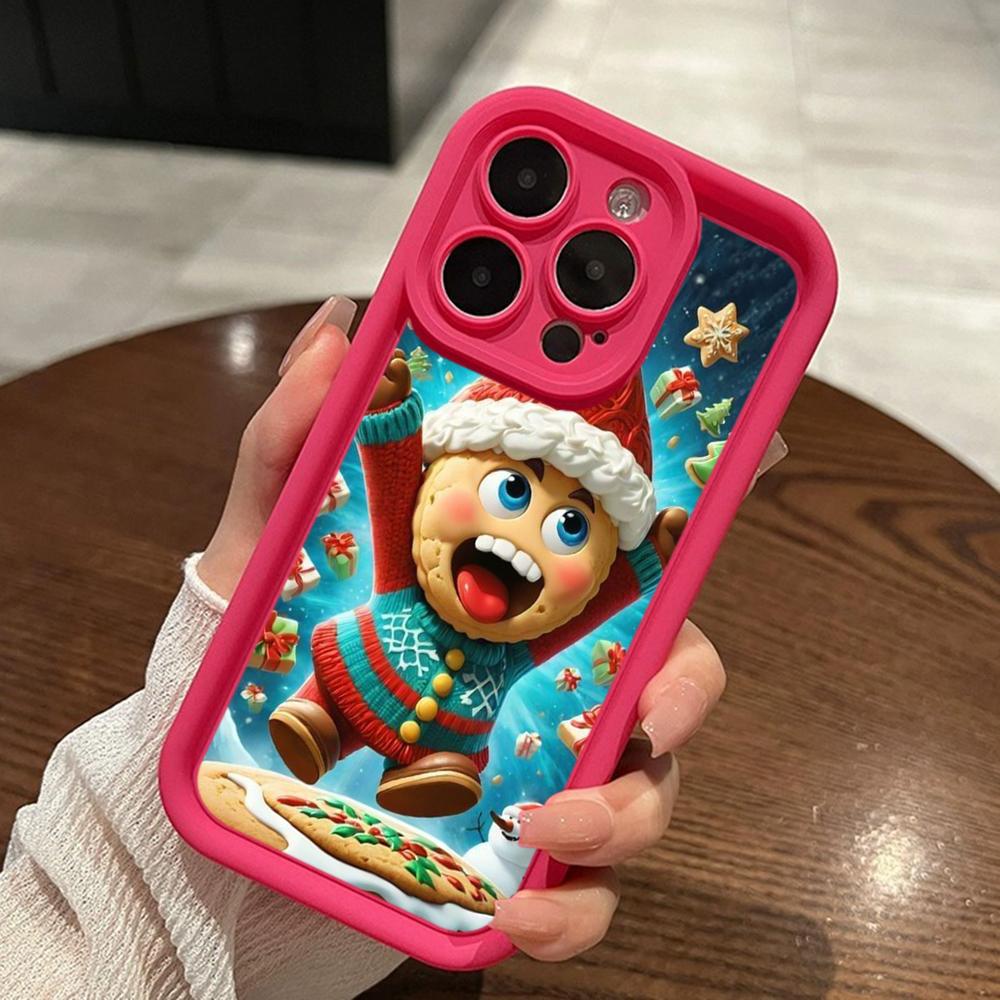 Ae108 Happy New Year Merry Christmas Phone Cases for iPhone 16 14 13 11 Pro Max 15 7 8 6s Plus 12 Mini XR XS Max SE Angel Eye Ladder Protective Cover