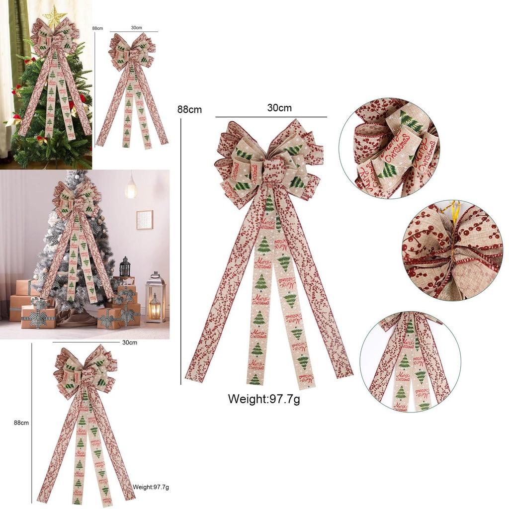 Berry Colored Vibrant Christmas Tree Bow Decoration Perfect For Seasonal Festivity