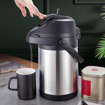 Large Capacity Stainless Steel Vacuum Thermos Flask - Press Type Hot Water Bottle