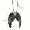 Angel Wing Feather Pendant Necklace - Retro Punk Style European and American Design