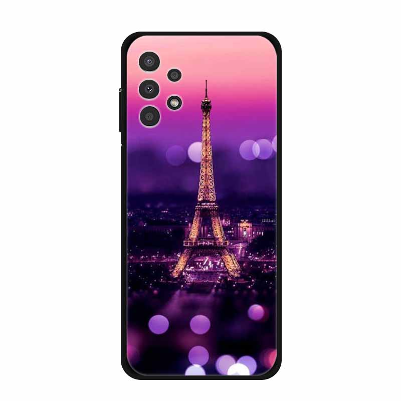 For Samsung Galaxy A73 Case A53 A33 5G A23 Soft Bumper Black Silicone Back Cover for Samsung A53 5G Phone Cases Cartoon Coque