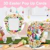 Pop-up Osterkarten 3D Frühlingsfeiertag Dankeskarte Osterhasen Grußkarte mit Umschlag für Kinder Erwachsene Tochter