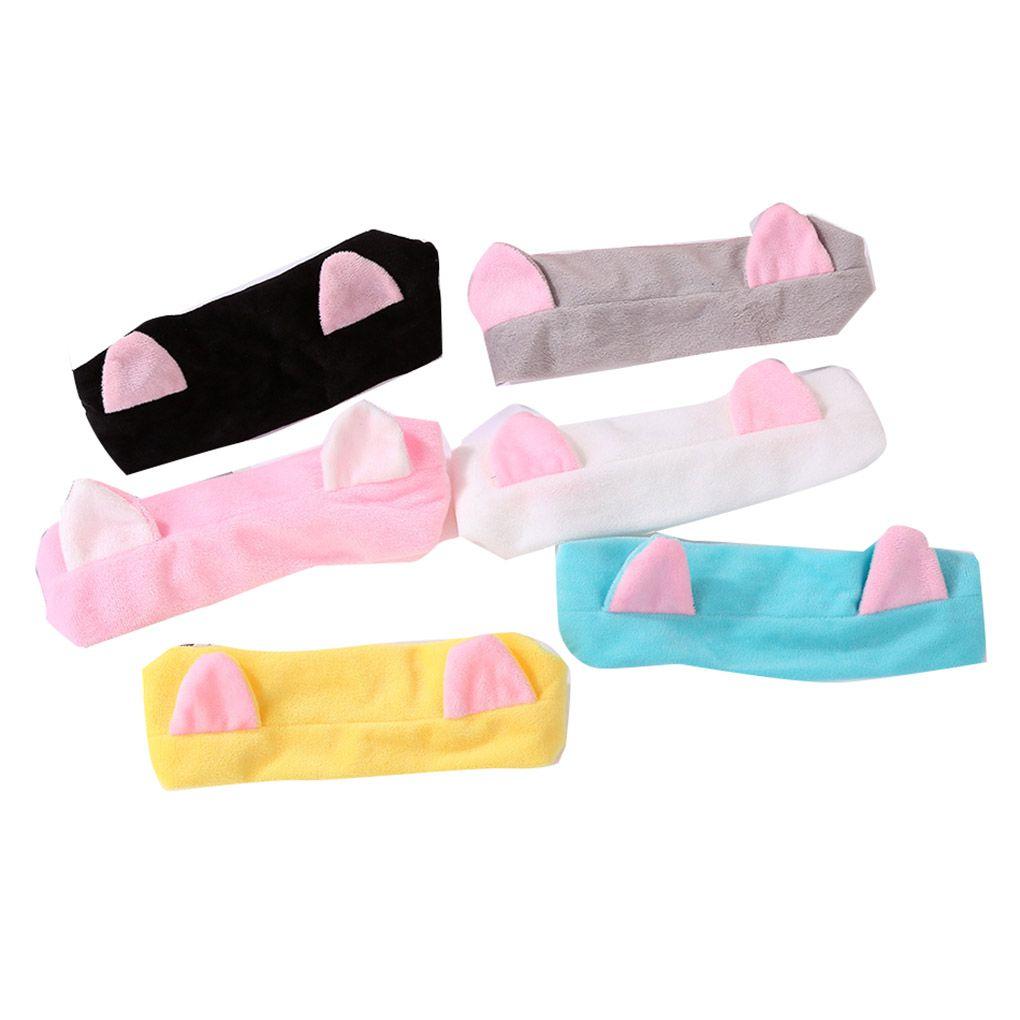 

6 шт. Женские мультяшные тюрбаны для ушей, повязки на голову с ушками животных, милые повязки на голову для девочек, женские, мягкие, для душа, для макияжа, повязка для волос, головной убор