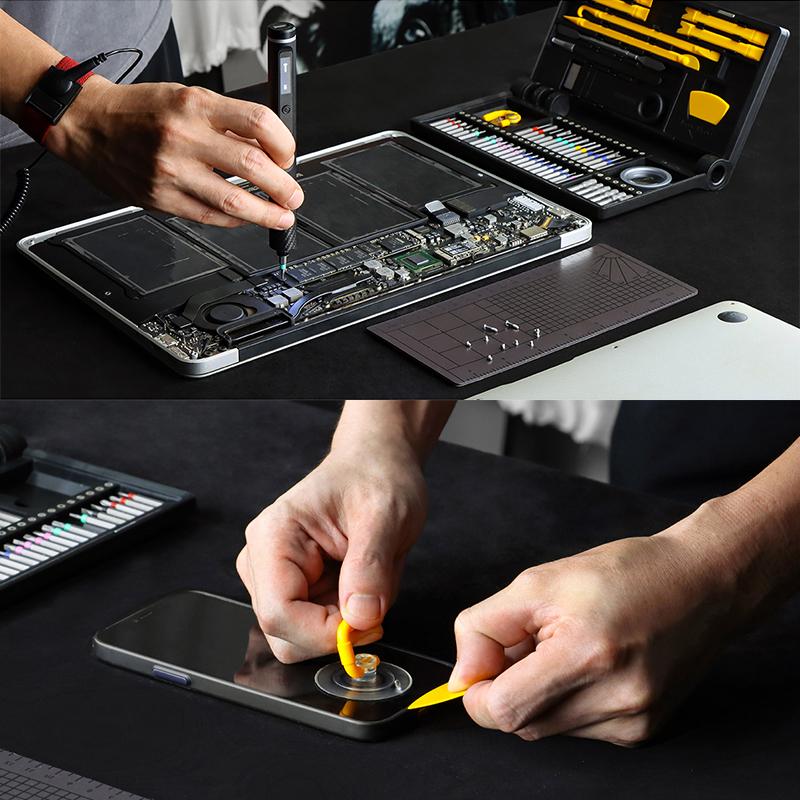 71 In 1 Manual/Electric Precision Screwdriver Set Cordless 48 Magnetic Bits Phillips LED5Torque 0.52N PC Phone Repair Kit Tool