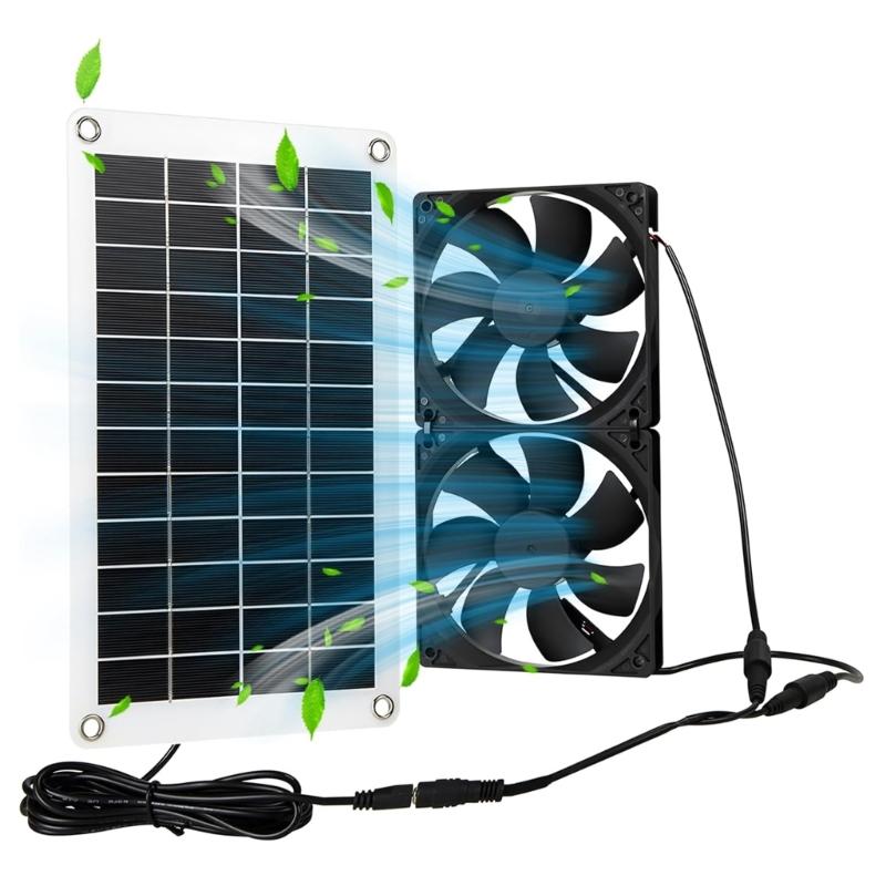 Quiet Running 8W 12V Photovoltaic Ventilation Fan with Simple Easyly Assembly Suitable for Various Locations