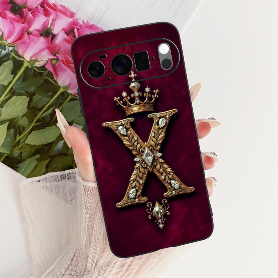 

For Google Pixel 10 Pro XL Case Luxury Crown Letters Cover Soft Silicone Case For Google Pixel 10 Pixel10 Pro XL Back Cover Bags Google Pixel 10