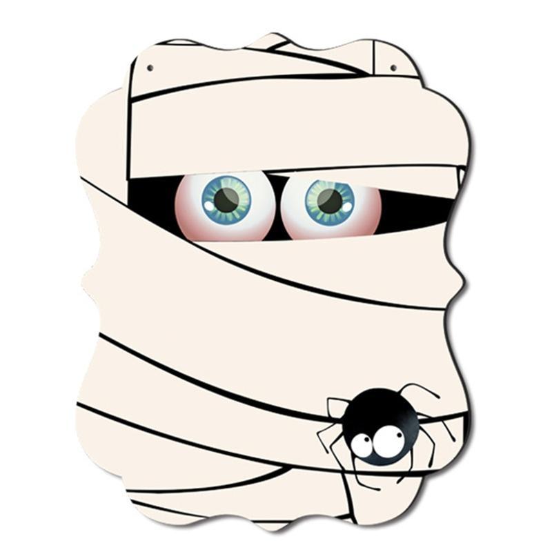 652F Halloween Hanging Ornaments Sign with Rope Hook for Festival Party Door