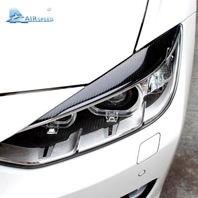 Real Soft Carbon Fiber Car Headlight Eyebrows Sticker Decoration for 3 Series BMW F30 320i 316i 2013 2014 2015 Car Accessories