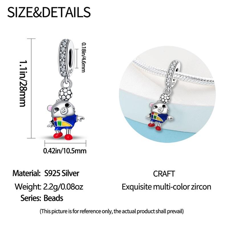 copper Soccer Trophy Jersey Charm Bead Charms for 3mm Bracelets Diy Jewellery Making High Quality Durable Material