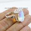 Angel Aura Quartz Ring, Handmade 925 Sterling Silver Ring, Teardrop Aura Quartz Ring, Gift for Girls, Gemstone Ring