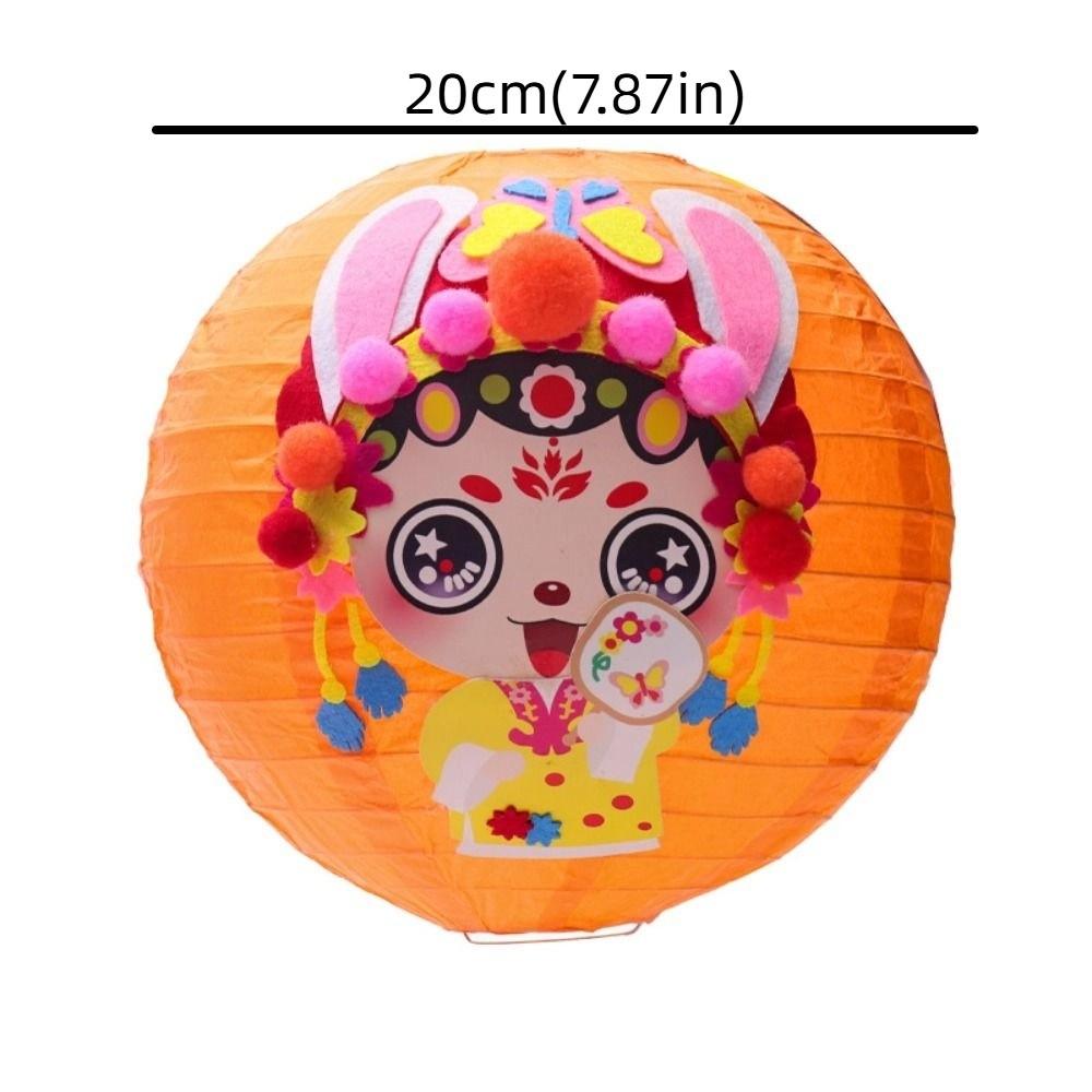 Cute Chinese Rabbit Lantern Traditional LED Lantern Toys Handheld Paper Lantern New Year