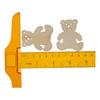 50pcs Bear Shape Bear Shaped Cutouts 41*48mm Hanging Bear Ornaments  for Painting,Home Decor