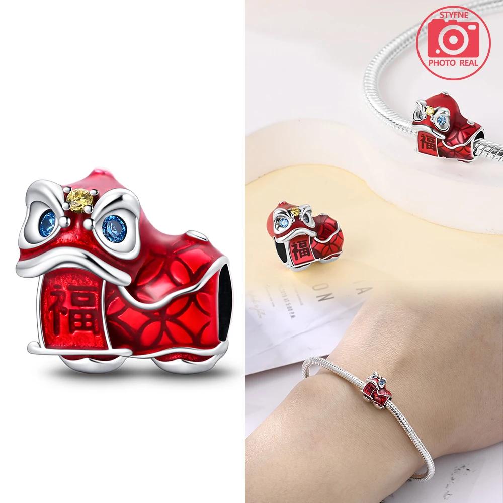 Copper Colors Charms Red Lantern Beads For Dangle Pendant Bead Jewelry Beads  New Gifts For Women