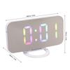 LED Mirror Digital Alarm Clock Large   Brightness Colorful RGB Display Beside Digital Clock with Dual USB Ports