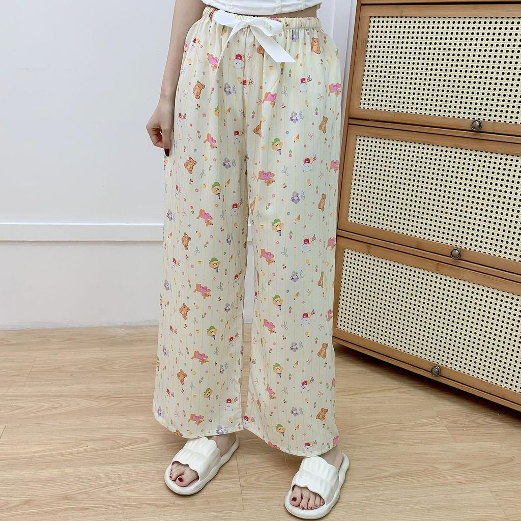 Cotton Silk Pajama Pants for Women, New Summer Style, Thin Cotton Casual Pants, Can Be Worn Outside, Large Size Home Pants