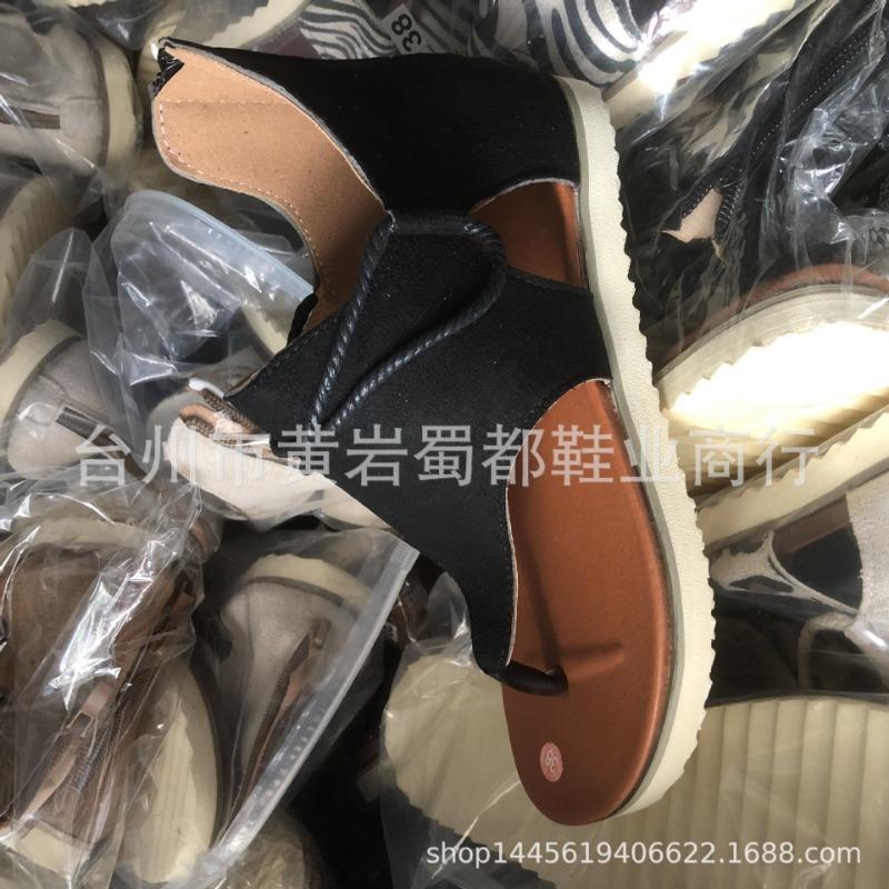 

Spring and summer large size hollow toe flat sandals women s leopard print casual beach sandals 43 чёрный