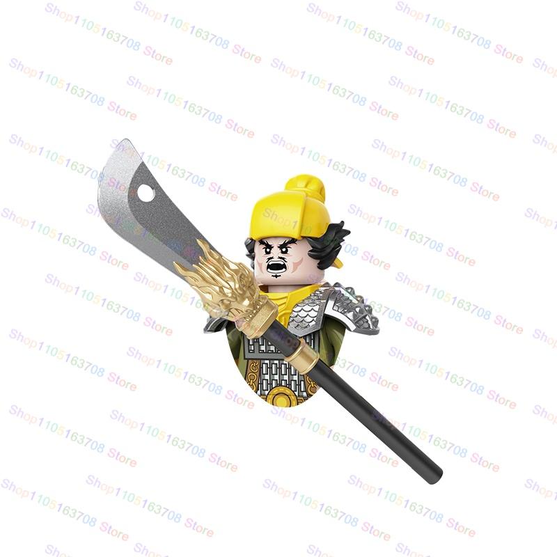 Anime Cartoon Three Kingdoms Cao Cao Sun Quan Liu Bei Characters Building Blocks Accessories Toys Children's Christmas Gift